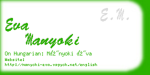 eva manyoki business card